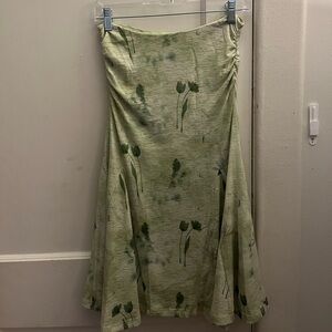 Princess Polly Green Floral Maxi Skirt